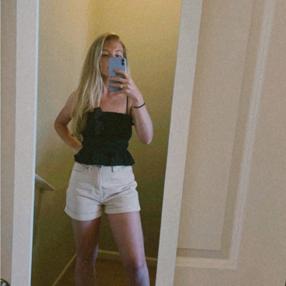 Princess Polly Dark Green Ruffled Top - Picture 3 of 3